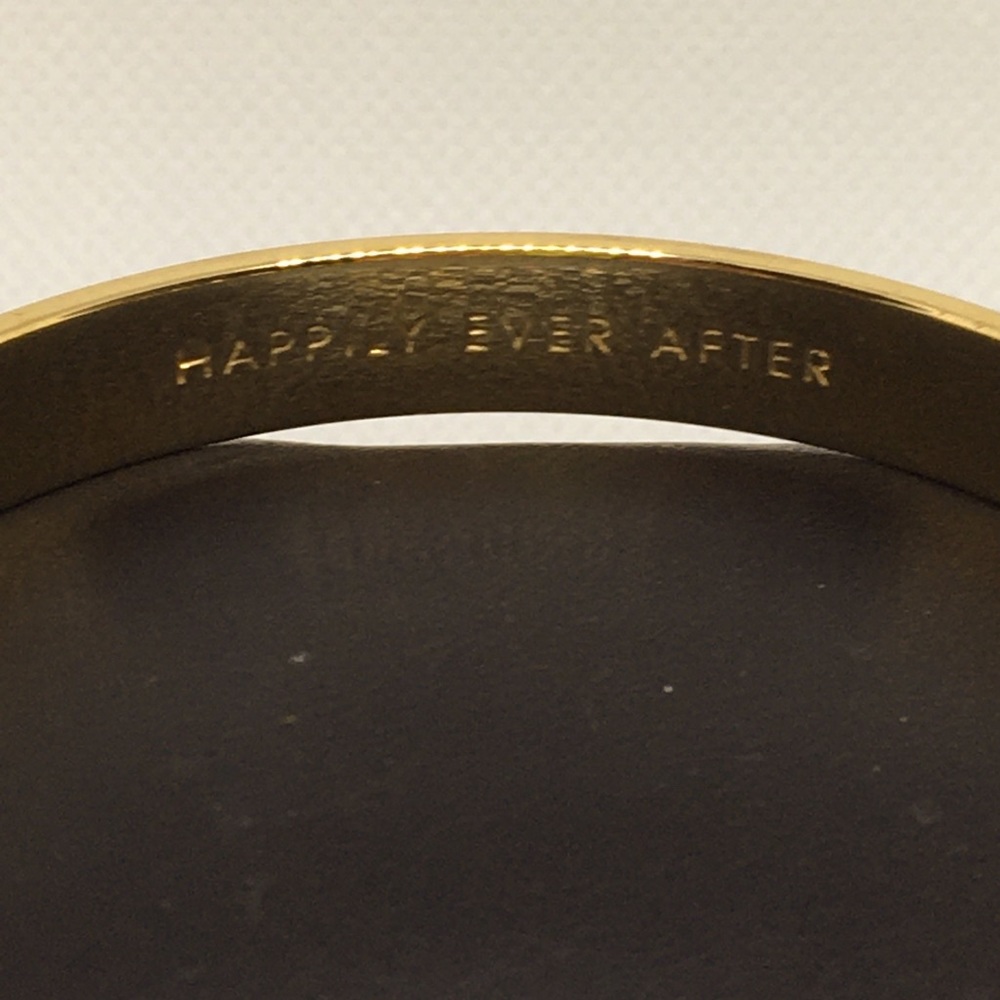 Kate Spade, Happily Ever After Gold Bridal Bangle Bracelet ✨🤍 - Picture 3 of 5